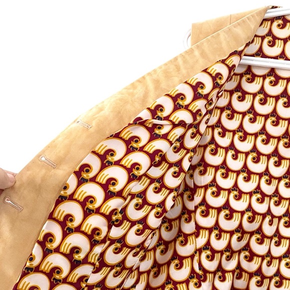 Vintage faux suede vest with amazing retro chicken print - Picture 3 of 4